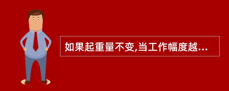 如果起重量不变,当工作幅度越大时,起重力矩就()