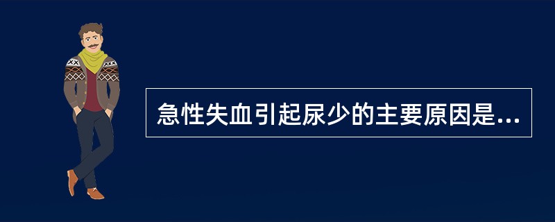 急性失血引起尿少的主要原因是( )。