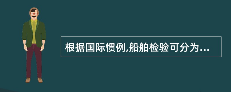 根据国际惯例,船舶检验可分为哪几种______。 Ⅰ、入级检验 Ⅱ、公证检验 Ⅲ