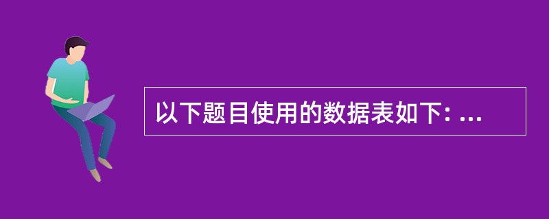 以下题目使用的数据表如下: 当前盘当前目录下有数据库db_stock,其中有数据