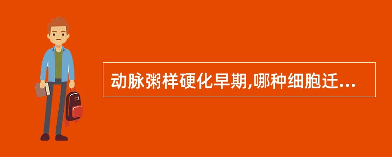 动脉粥样硬化早期,哪种细胞迁入内膜?