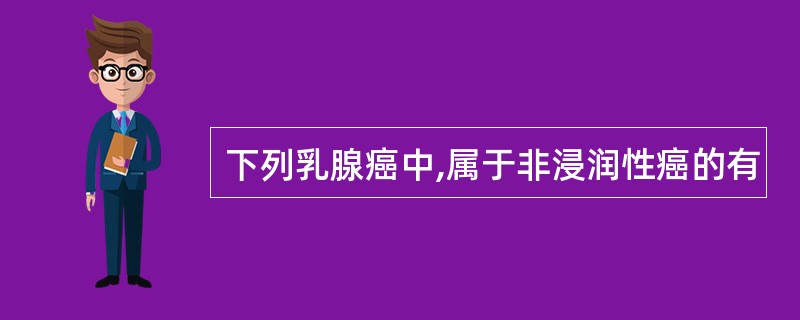 下列乳腺癌中,属于非浸润性癌的有