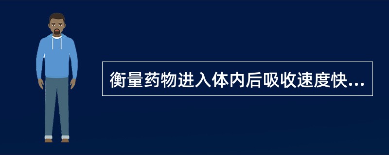 衡量药物进入体内后吸收速度快慢的参数是