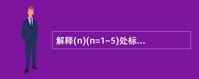 解释(n)(n=1~5)处标下划线的部分的含义。