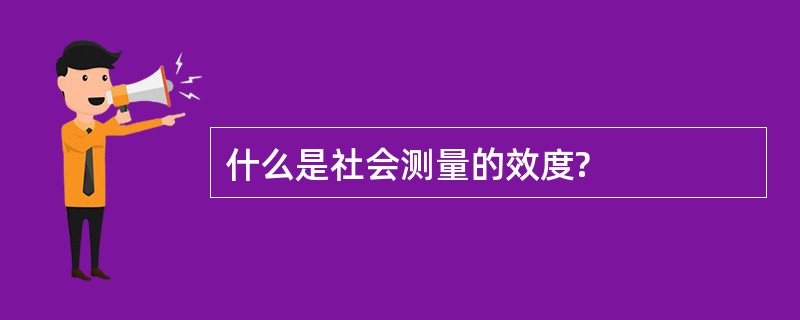 什么是社会测量的效度?