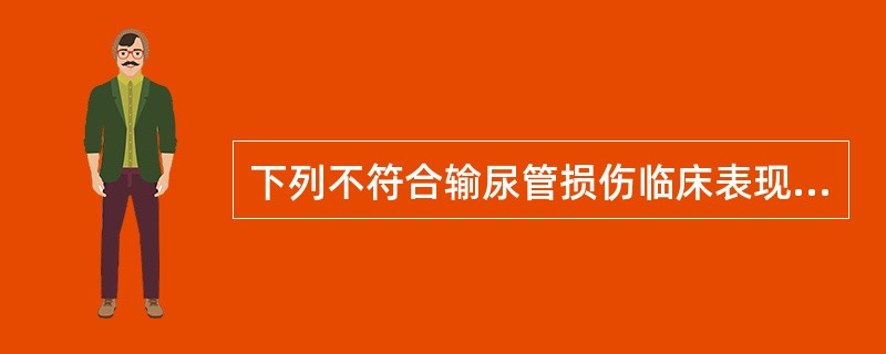 下列不符合输尿管损伤临床表现的是