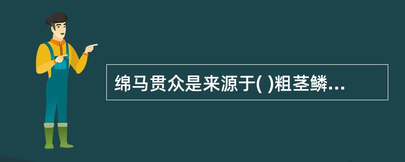 绵马贯众是来源于( )粗茎鳞毛蕨带叶柄残基的根茎A、鳞毛蕨科B、茜草科C、罂粟科