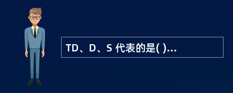 TD、D、S 代表的是( )A、控释制剂B、药物释放系统C、透皮给药系统D、多剂