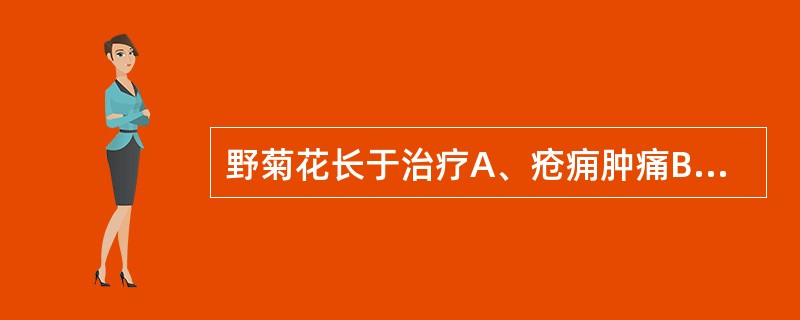 野菊花长于治疗A、疮痈肿痛B、目赤肿痛C、头痛眩晕D、风热表证E、肺热咳嗽 -