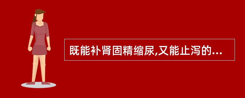 既能补肾固精缩尿,又能止泻的药物是A、补骨脂B、仙茅C、菟丝子D、沙苑子E、益智