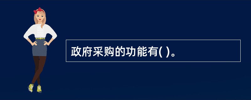 政府采购的功能有( )。