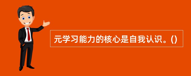 元学习能力的核心是自我认识。()