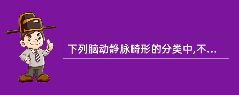 下列脑动静脉畸形的分类中,不正确的是