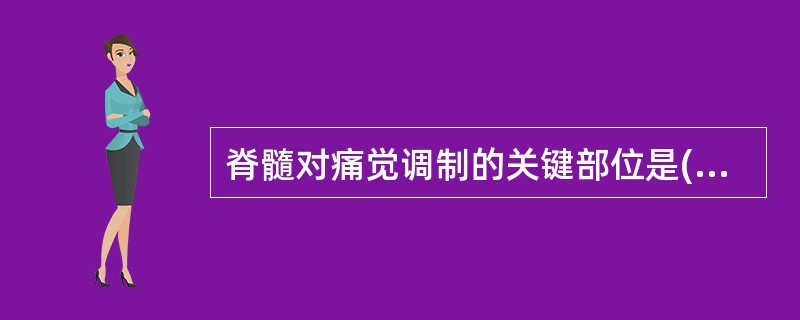 脊髓对痛觉调制的关键部位是( )。A、脊髓前角B、Ⅱ板层C、Ⅴ板层D、Ⅳ板层E、