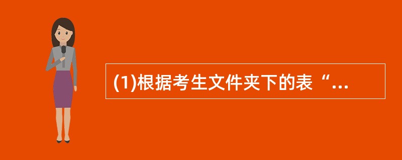 (1)根据考生文件夹下的表“add”和表“SC0”建立一个查询,该查询包含的字段