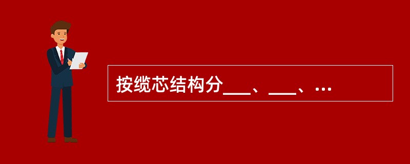 按缆芯结构分___、___、___和___光缆。