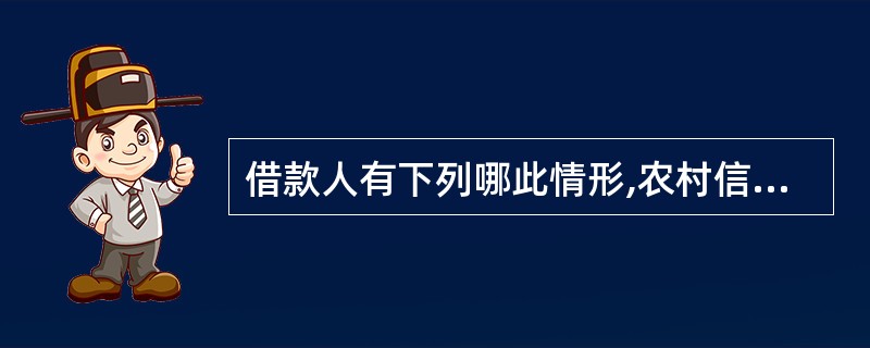 借款人有下列哪此情形,农村信用社可以停止发放借款( )。A 经营善严重恶化B 转