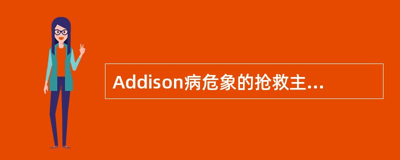 Addison病危象的抢救主要措施为()A、替代治疗B、手术治疗C、对症治疗D、