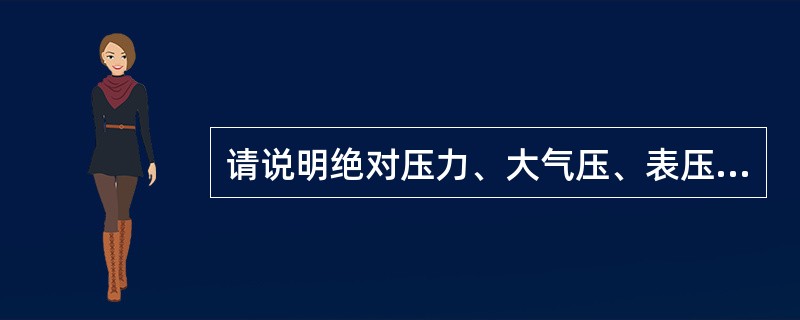 请说明绝对压力、大气压、表压及真空度的含义及相互关系。