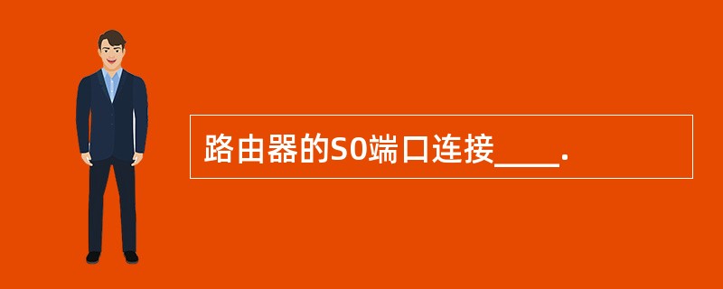 路由器的S0端口连接____.