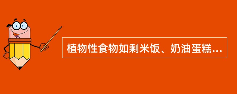 植物性食物如剩米饭、奶油蛋糕、油煎食品等可引起哪种食物中毒A、沙门菌中毒B、副溶