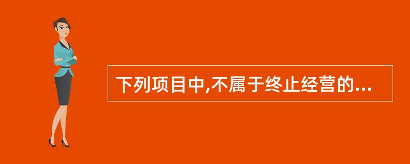 下列项目中,不属于终止经营的有 ()。A、甲公司在全国拥有500家规模相同的零售