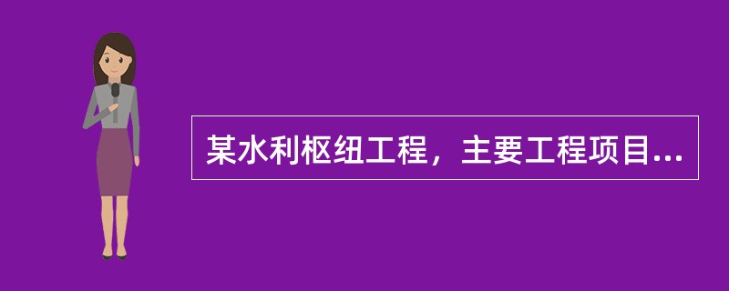 某水利枢纽工程，主要工程项目有大坝、泄洪闸、引水洞、发电站等，2003年2月开工