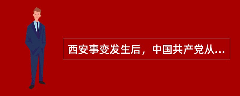 西安事变发生后，中国共产党从全民族利益出发，主张和平解决，并为此作出了种种努力。