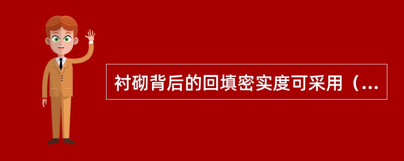 衬砌背后的回填密实度可采用（）检测。