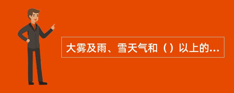 大雾及雨、雪天气和（）以上的大风，不得进行脚手架的高处作业。