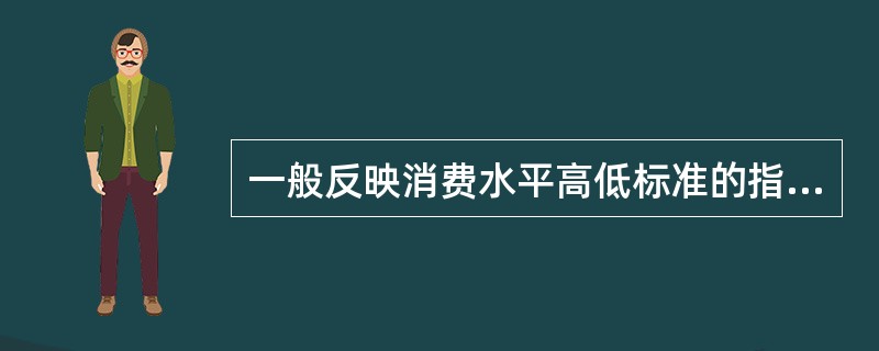 一般反映消费水平高低标准的指标有（）