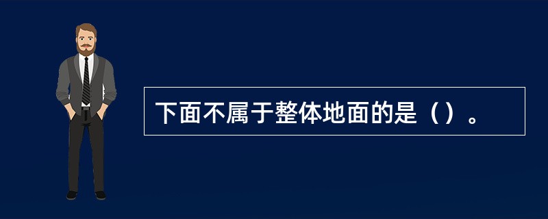 下面不属于整体地面的是（）。