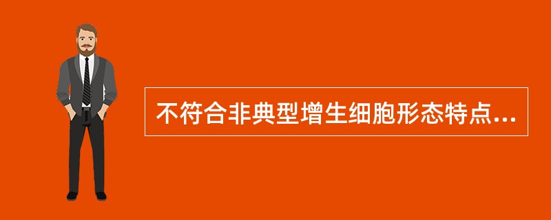 不符合非典型增生细胞形态特点的是（）。