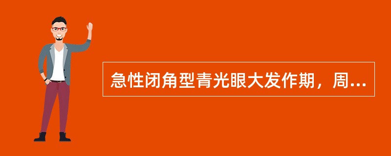 急性闭角型青光眼大发作期，周边虹膜粘连小于1/2（）。