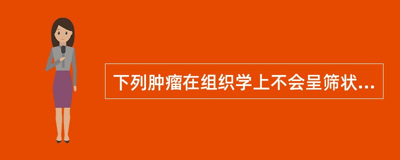 下列肿瘤在组织学上不会呈筛状排列的是（）。
