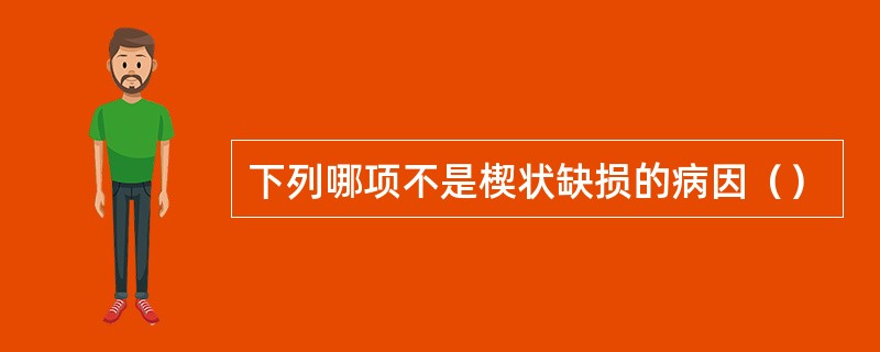 下列哪项不是楔状缺损的病因（）