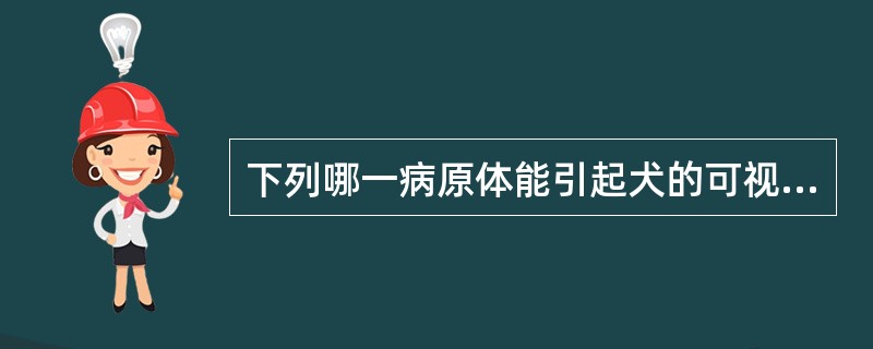 下列哪一病原体能引起犬的可视粘膜出现黄染现象（）