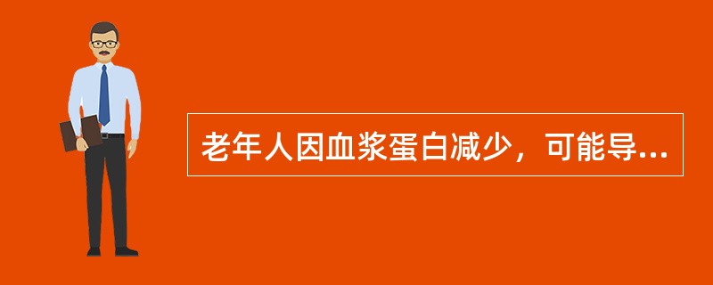 老年人因血浆蛋白减少，可能导致血中游离药物增加。