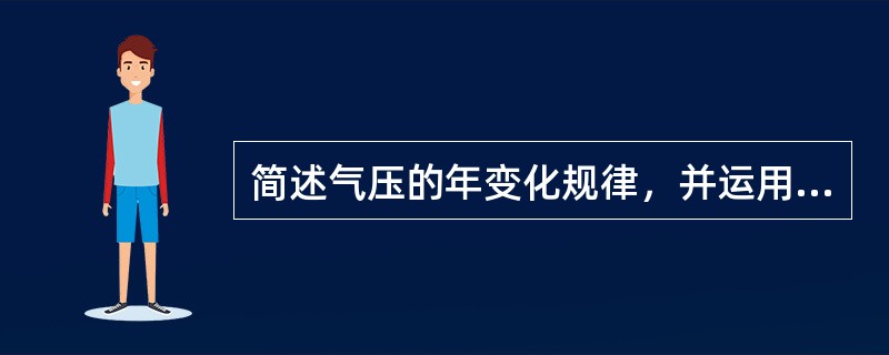 简述气压的年变化规律，并运用它解释季风产生的原因及我国季风的特点。