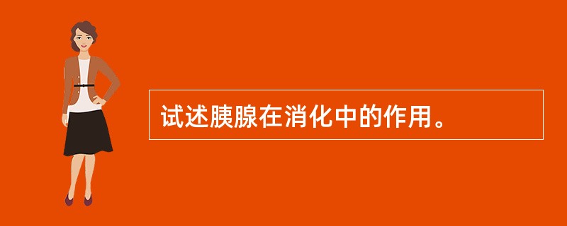 试述胰腺在消化中的作用。
