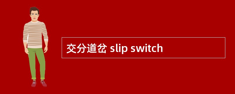 交分道岔 slip switch