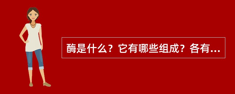 酶是什么？它有哪些组成？各有什么生理功能？