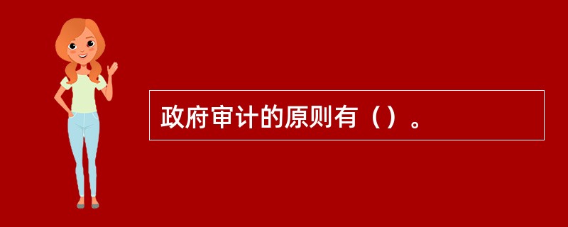 政府审计的原则有（）。