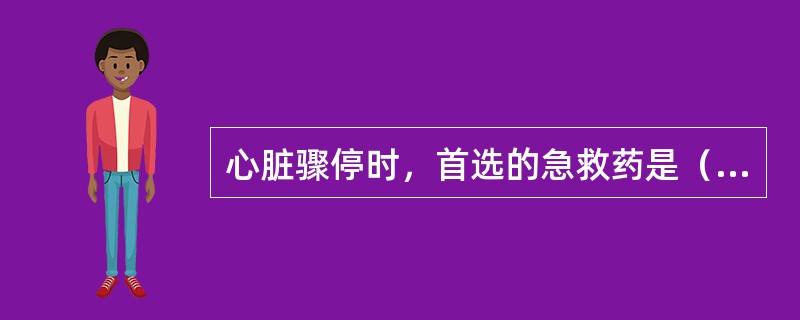 心脏骤停时，首选的急救药是（）。