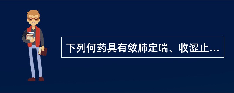 下列何药具有敛肺定喘、收涩止带的功效（）