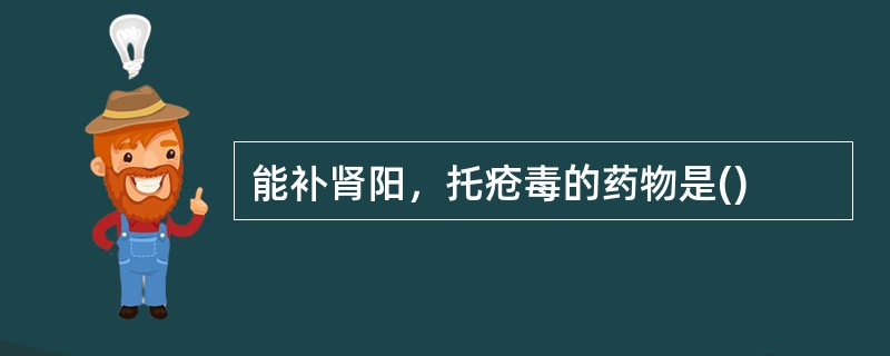 能补肾阳，托疮毒的药物是()