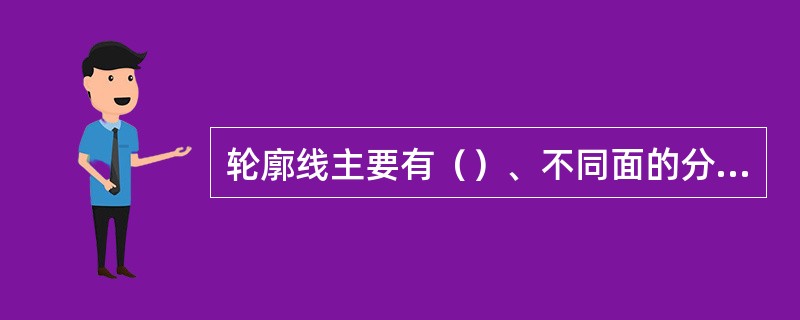 轮廓线主要有（）、不同面的分界线、投影时可见与不可见部分的分界线等。