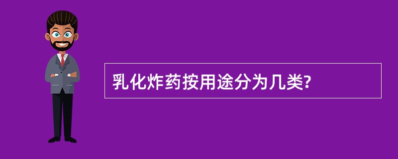 乳化炸药按用途分为几类?