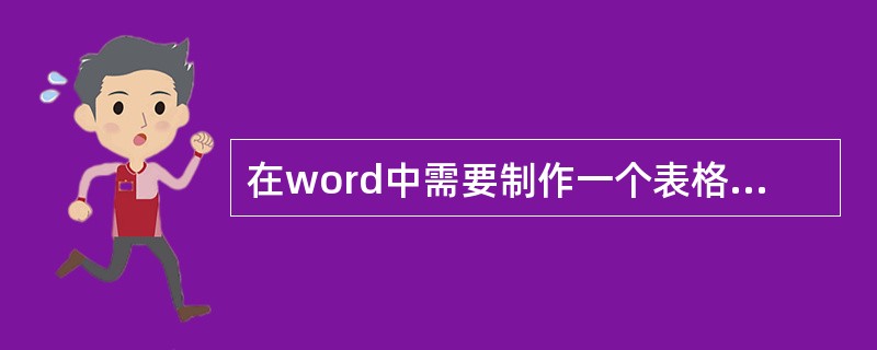 在word中需要制作一个表格则需要使用表格菜单中的绘制表格命令。()