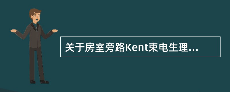 关于房室旁路Kent束电生理特性的描述,正确的是A、具有递减传导特性B、传导速度